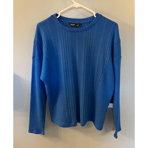 Simply Vera Vera Wang Sweaters - SIMPLY VERA Wang Lightweight Pullover Ribbed Blue Sweater Size Medium NWT